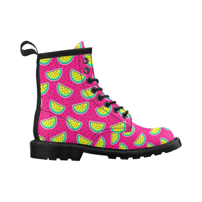 Watermelon Pattern Print Design WM04 Women's Boots