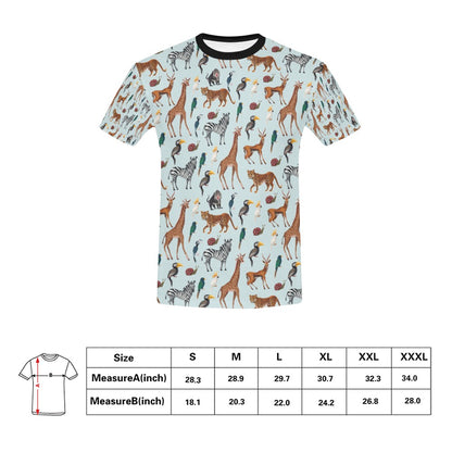 Safari Animal Print Design LKS306 Men's All Over Print T-shirt