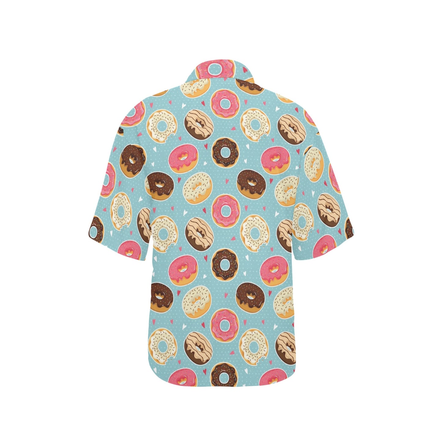 Donut Pattern Print Design DN04 Women's Hawaiian Shirt