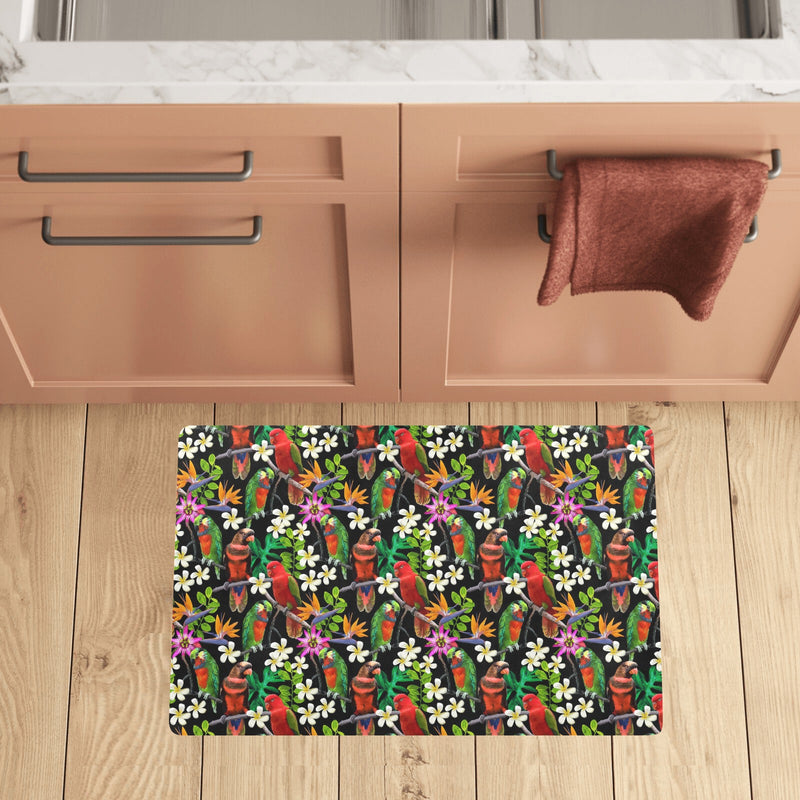 Parrot Design Print Kitchen Mat