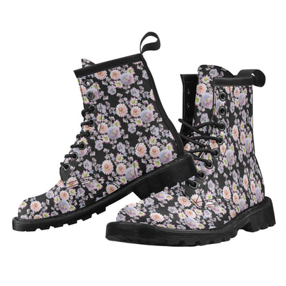 Dahlia Pattern Print Design DH012 Women's Boots