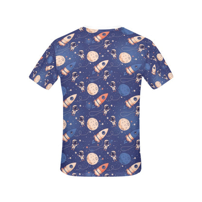 Space Astronaut Rocket Print Design LKS304 Women's  T-shirt