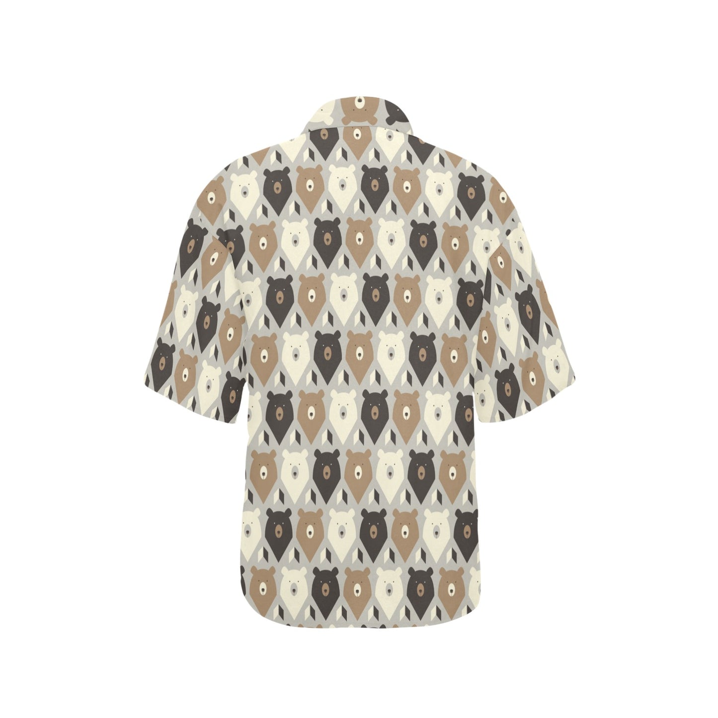 Bear Pattern Print Design 04 Women's Hawaiian Shirt