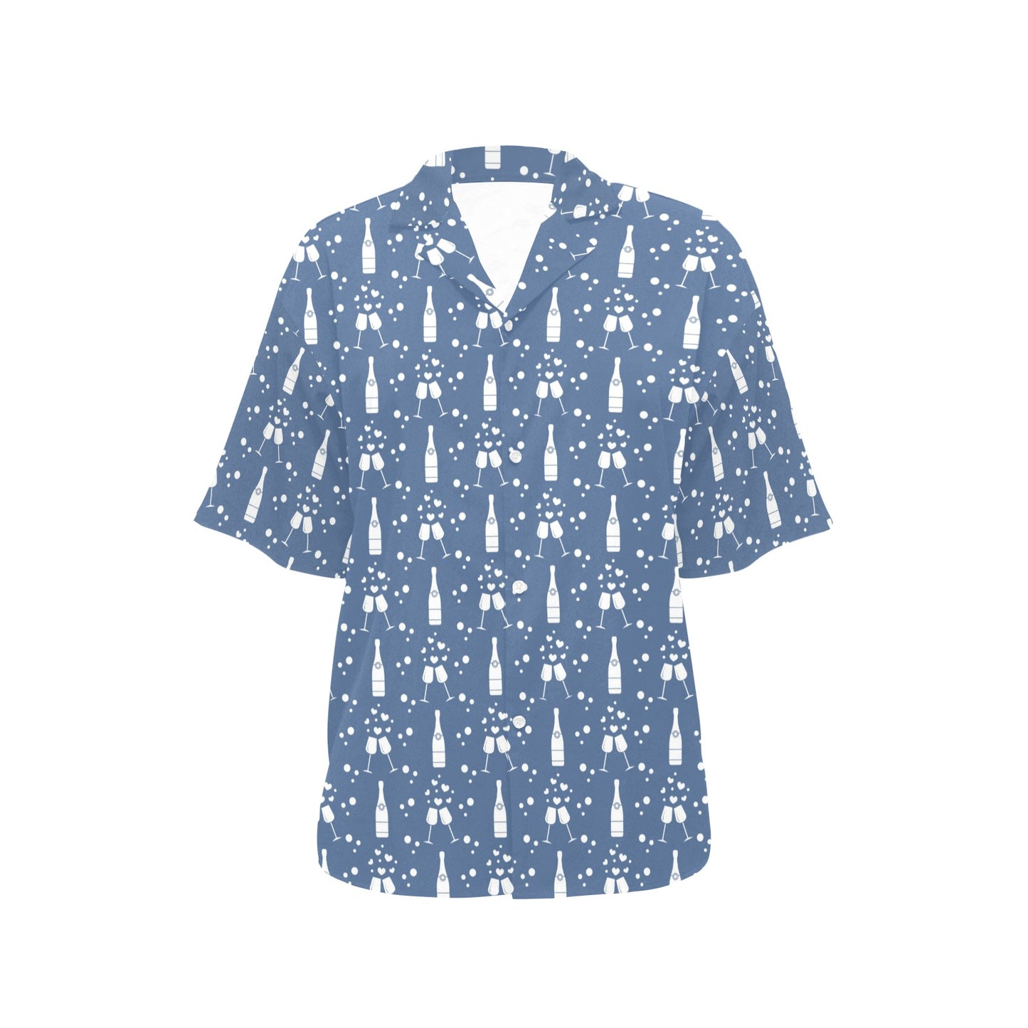 Champagne Pattern Print Design 05 Women's Hawaiian Shirt