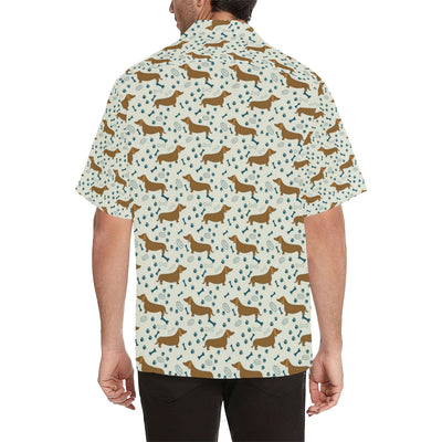 Dachshund Pattern Print Design 01 Men's Hawaiian Shirt