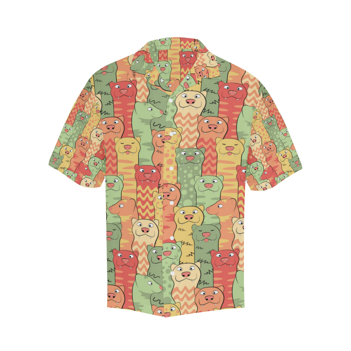 Ferret Pattern Print Design 01 Men's Hawaiian Shirt