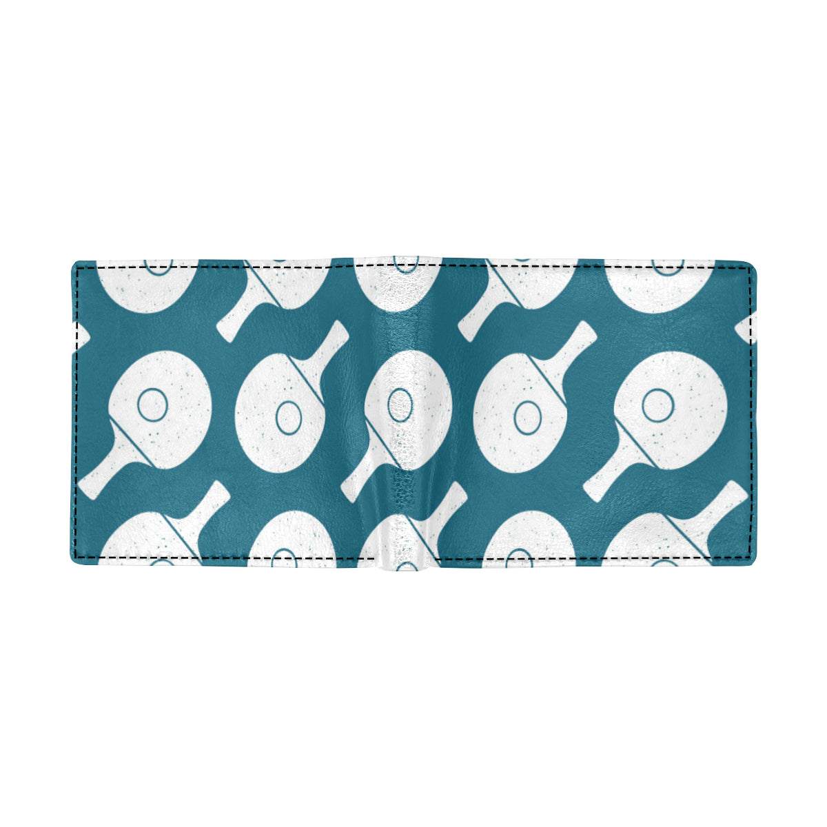 Ping Pong Pattern Print Design A02 Men's ID Card Wallet