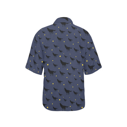 Wolf Print Design LKS301 Women's Hawaiian Shirt