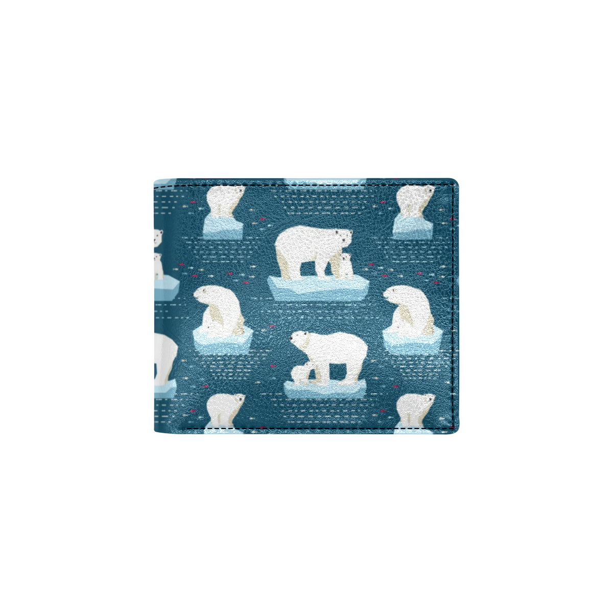 Polar Bear Pattern Print Design PB02 Men's ID Card Wallet