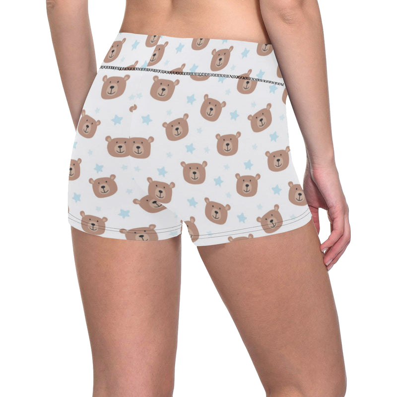 Bear Pattern Print Design BE02 Yoga Shorts