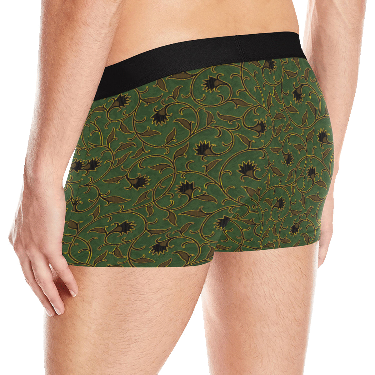 Brocade Pattern Print Design 02 Men's Boxer Briefs