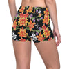 Tropical Flower Pattern Print Design TF02 Yoga Shorts