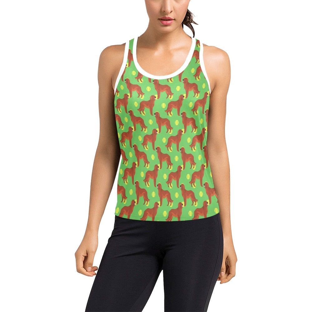 Setters Irish Print Design LKS302 Women's Racerback Tank Top