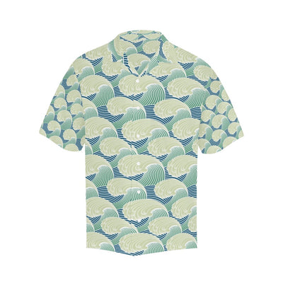 Wave Japan Style Print Design LKS302 Men's Hawaiian Shirt