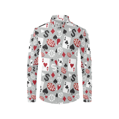 Casino Pattern Print Design 01 Men's Long Sleeve Shirt