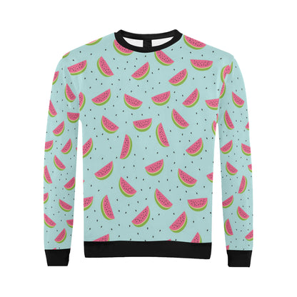 Watermelon Pattern Print Design WM06 Men Long Sleeve Sweatshirt