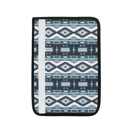 Navajo Dark Blue Print Pattern Car Seat Belt Cover