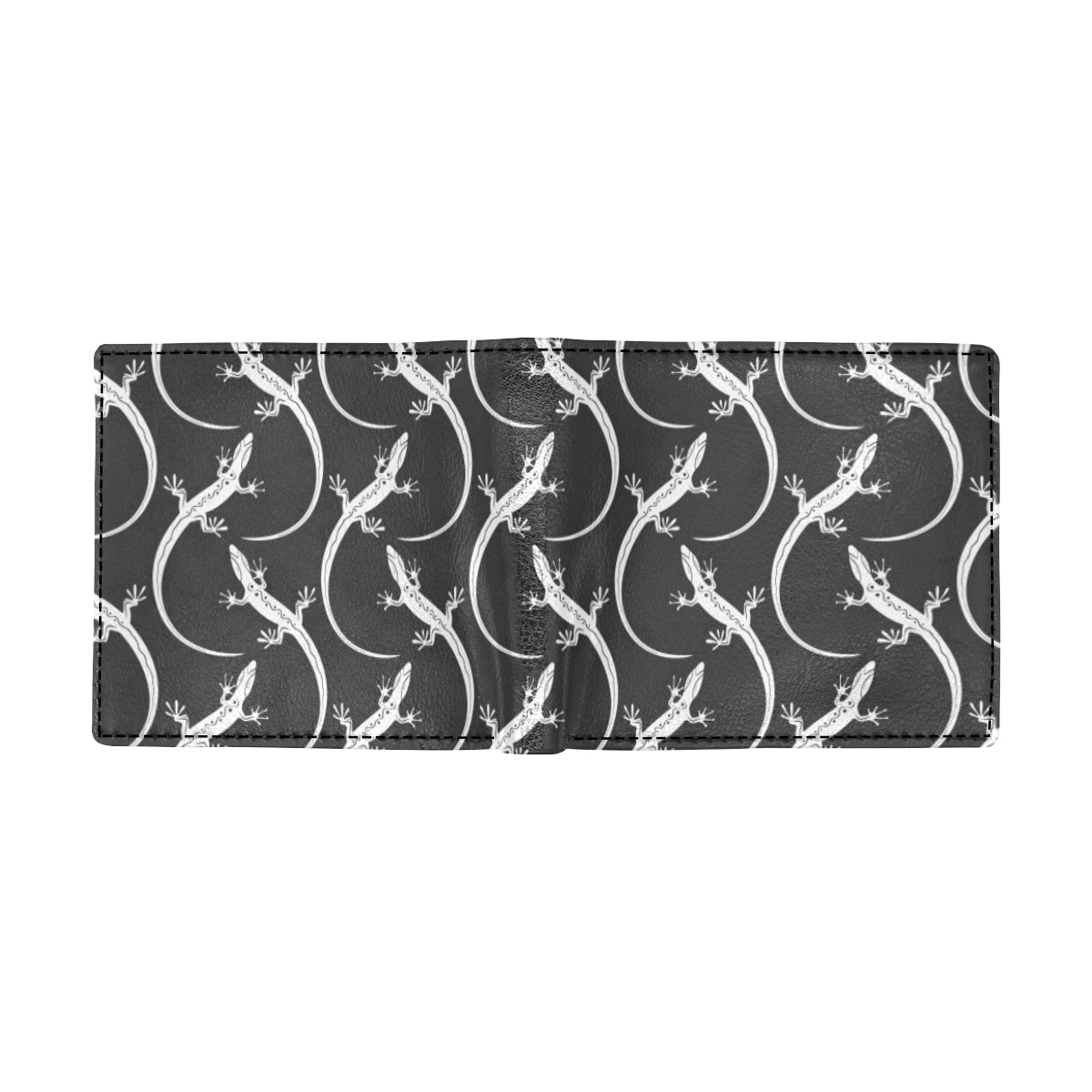 lizard Pattern Print Design 01 Men's ID Card Wallet