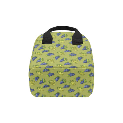 Grape Pattern Print Design GP08 Insulated Lunch Bag