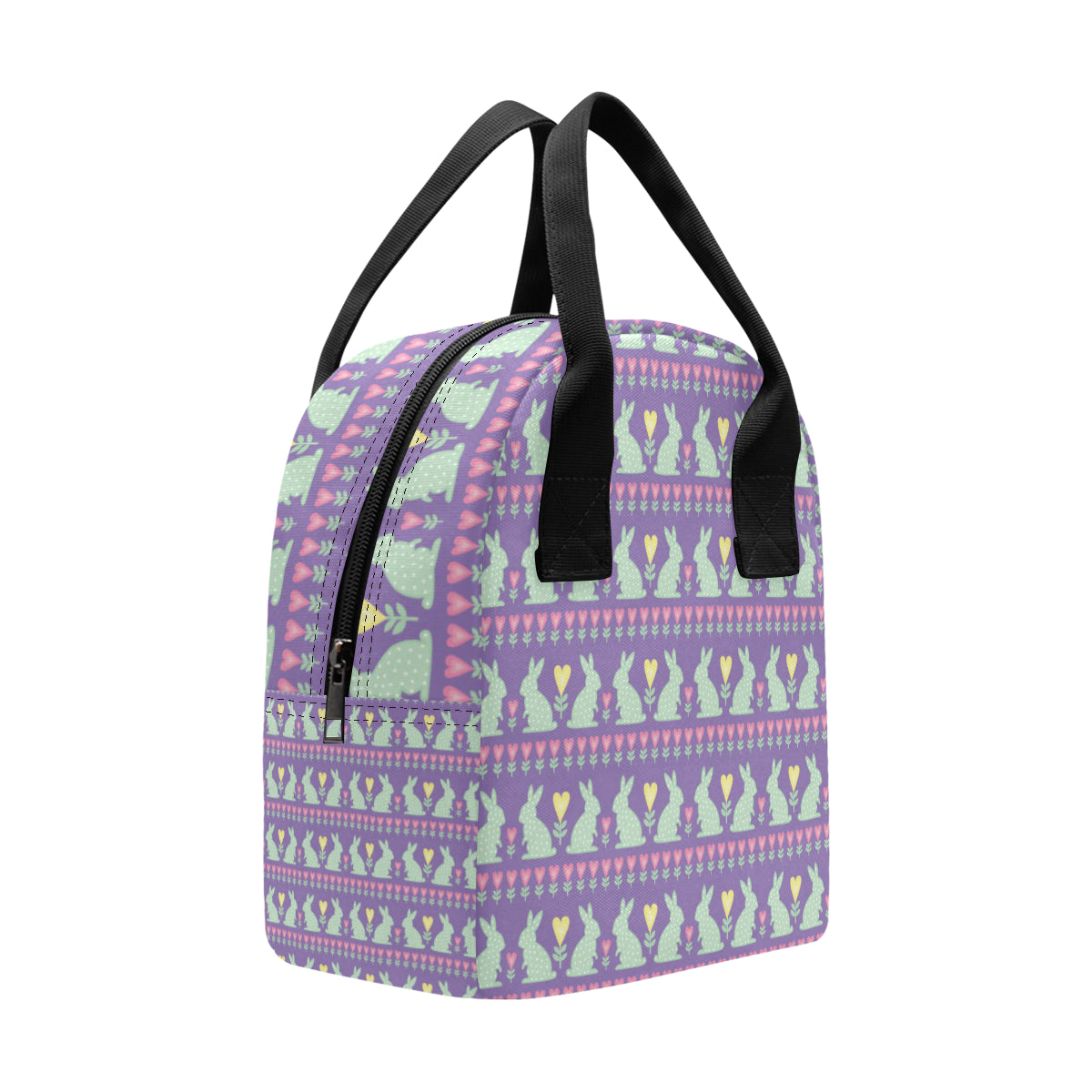 Rabbit Pattern Print Design RB01 Insulated Lunch Bag