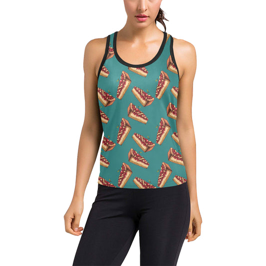 Cheesecake Cherry Pattern Print Design CK03 Women's Racerback Tank Top