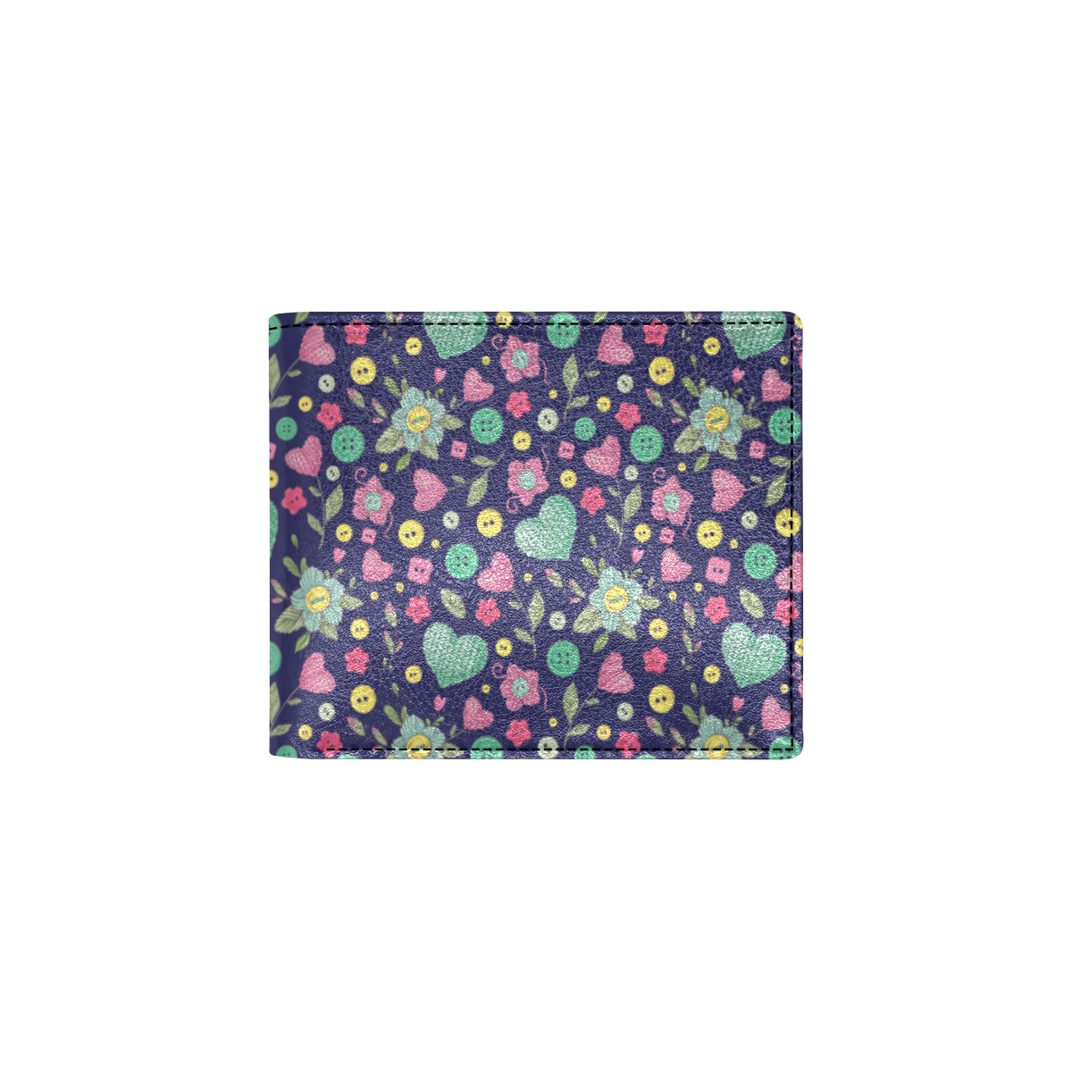 Crochet Pattern Print Design 02 Men's ID Card Wallet