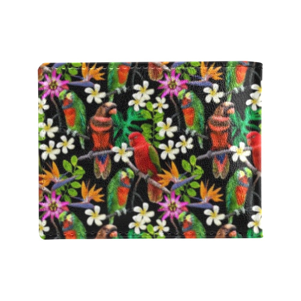 Parrot Design Print Men's ID Card Wallet