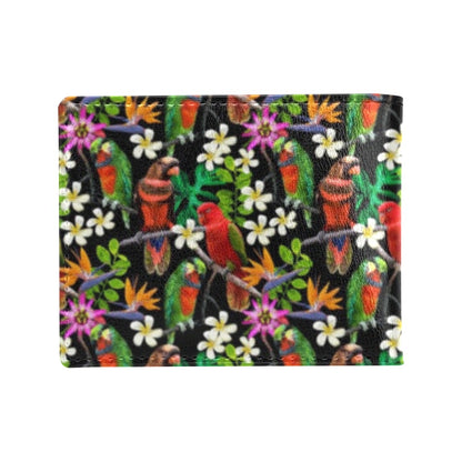 Parrot Design Print Men's ID Card Wallet