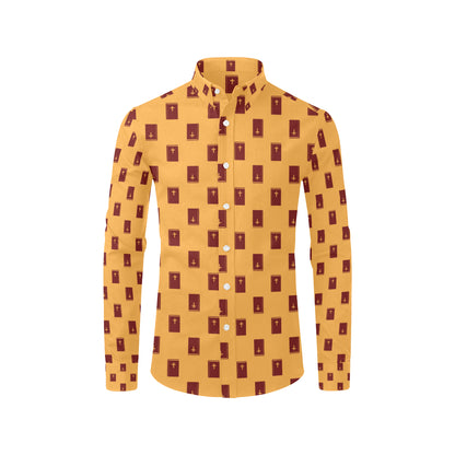 Bible Pattern Print Design 05 Men's Long Sleeve Shirt