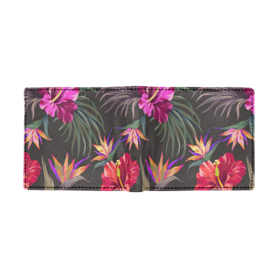 Hibiscus Pattern Print Design HB014 Men's ID Card Wallet