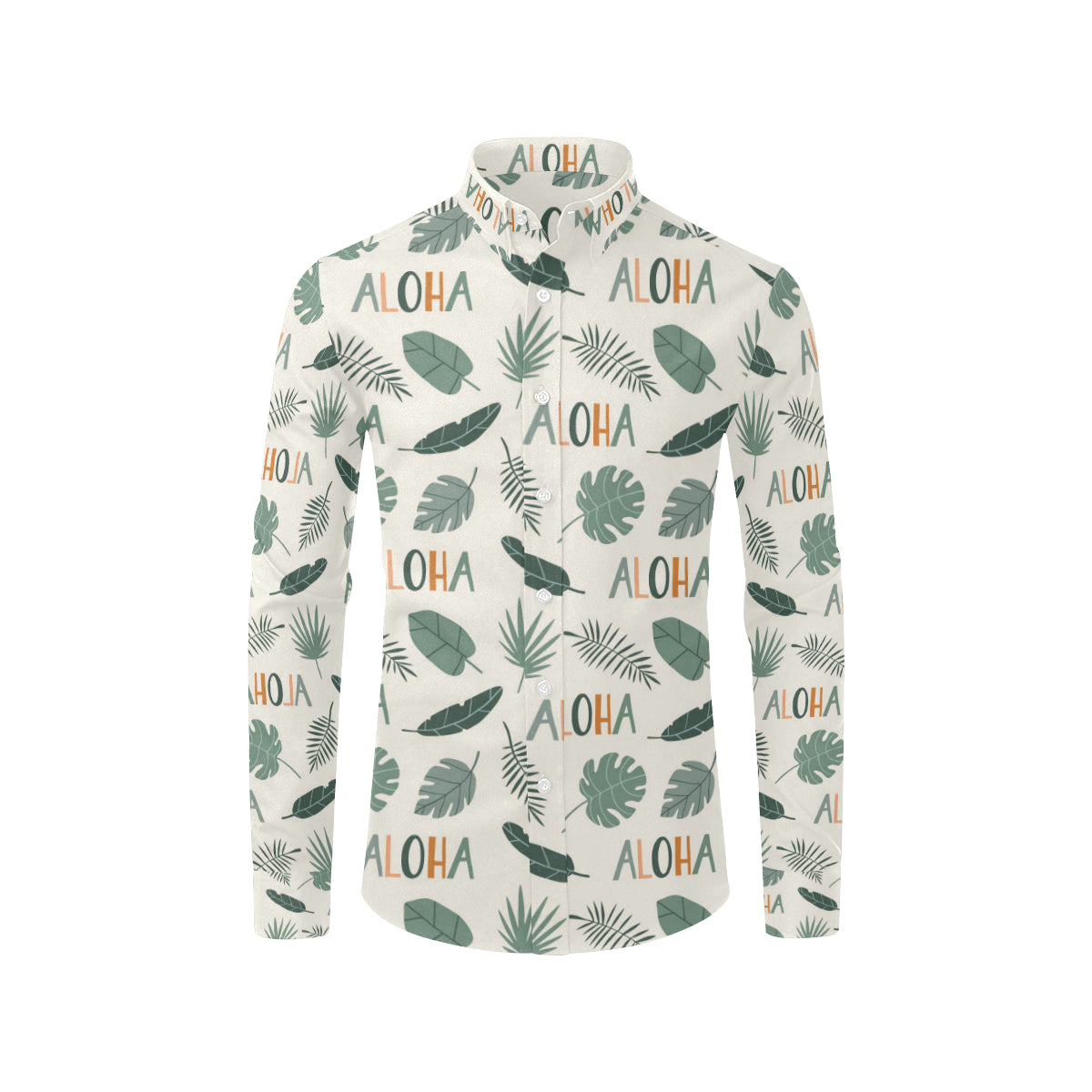 Aloha Hawaii Pattern Print Design 05 Men's Long Sleeve Shirt