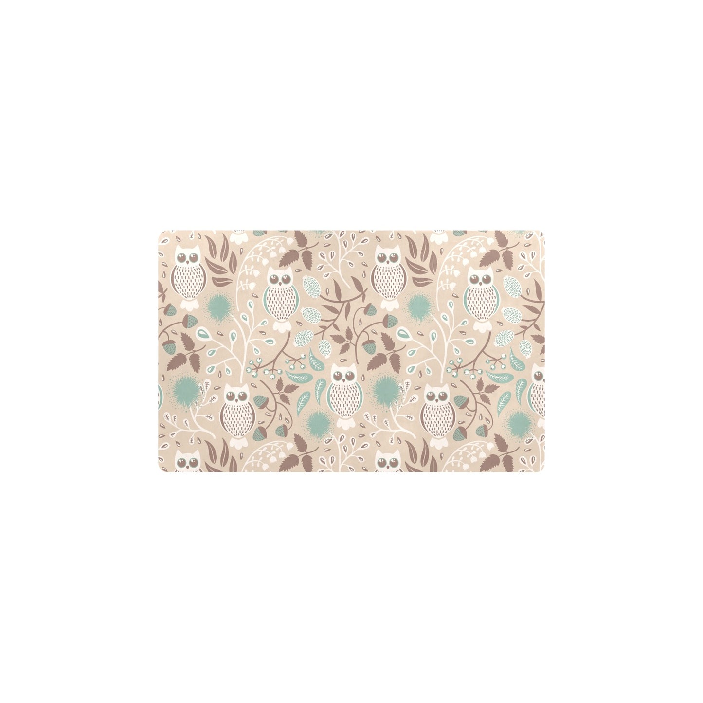 Owl Pattern Print Design A02 Kitchen Mat