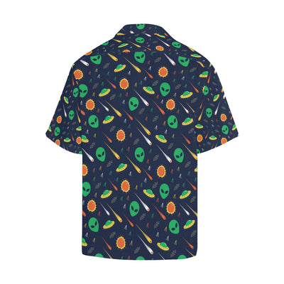 Alien UFO Pattern Print Design 05 Men's Hawaiian Shirt