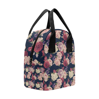 Peony Pattern Print Design PE03 Insulated Lunch Bag