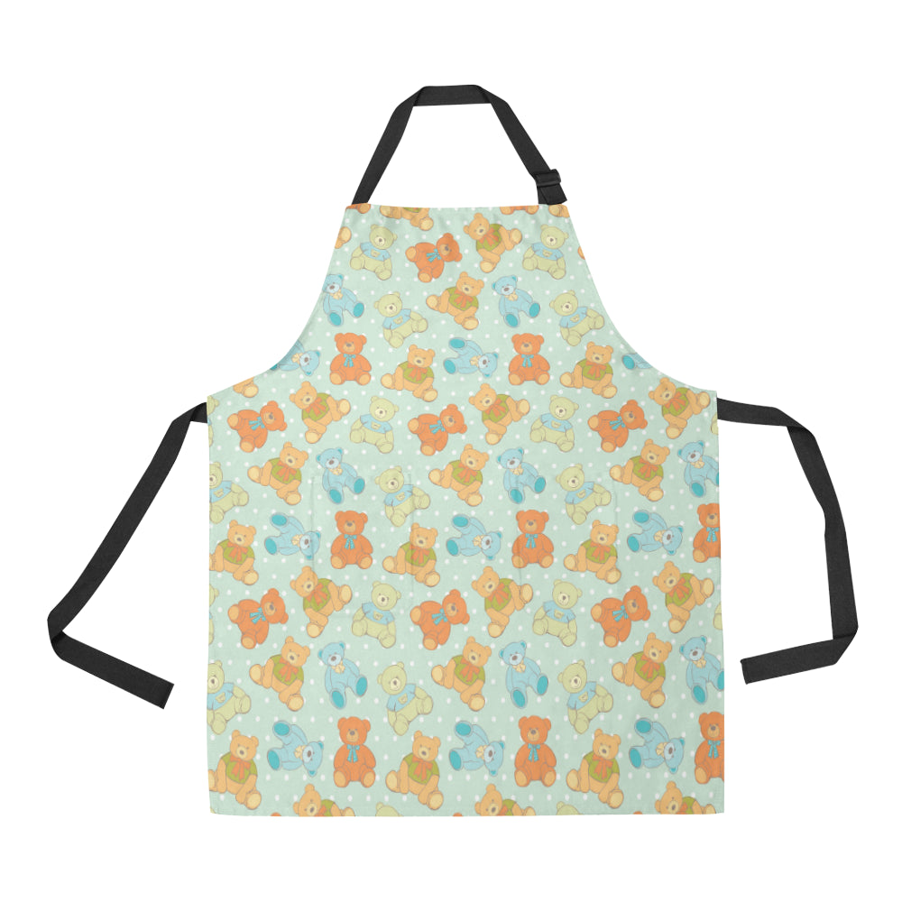 Bear Pattern Print Design 02 Apron with Pocket