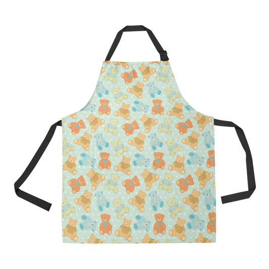 Bear Pattern Print Design 02 Apron with Pocket