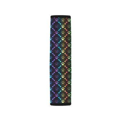 Paw Rainbow Print Car Seat Belt Cover
