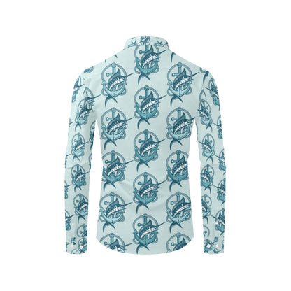 Swordfish Pattern Print Design 03 Men's Long Sleeve Shirt