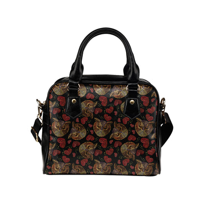 Owl Pattern Print Design A08 Shoulder Handbag