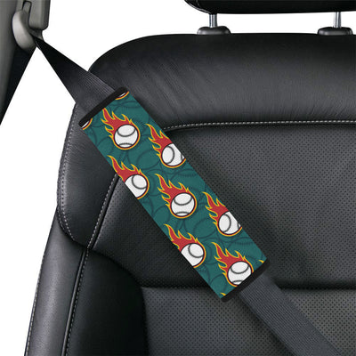 Baseball Fire Print Pattern Car Seat Belt Cover