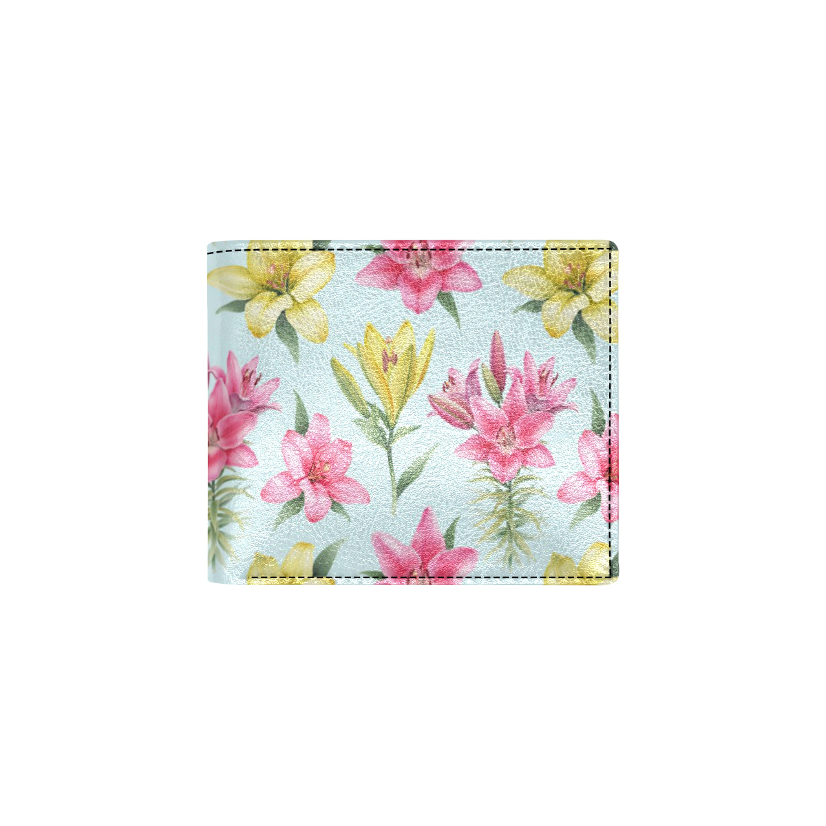 Lily Pattern Print Design LY010 Men's ID Card Wallet