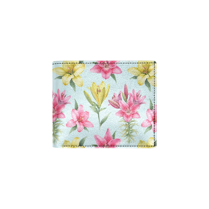 Lily Pattern Print Design LY010 Men's ID Card Wallet