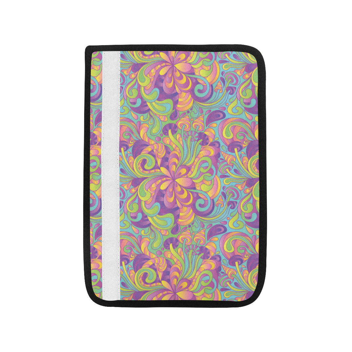 Psychedelic Mushroom Pattern Print Design A05 Car Seat Belt Cover