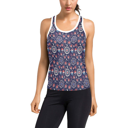 Suzani Print Design LKS305 Women's Racerback Tank Top