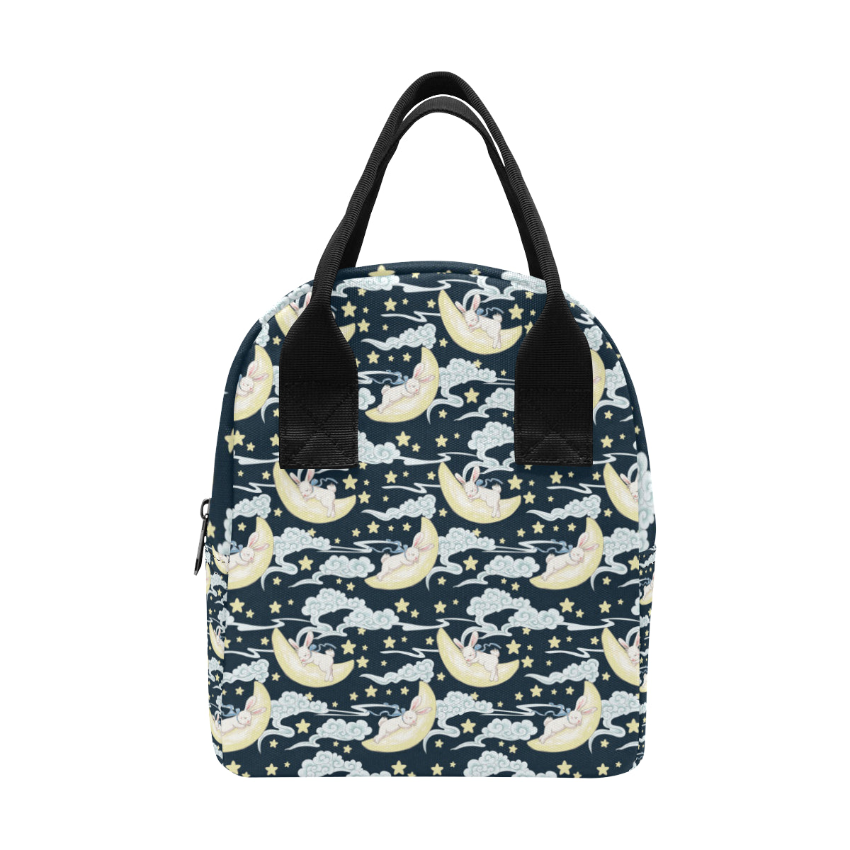Rabbit Sleeping Pattern Print Design RB08 Insulated Lunch Bag