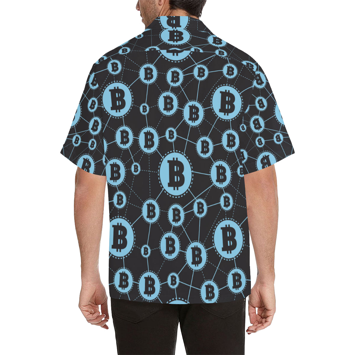 Cryptocurrency Pattern Print Design 02 Men's Hawaiian Shirt
