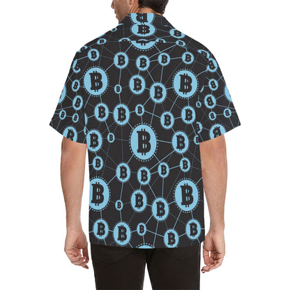 Cryptocurrency Pattern Print Design 02 Men's Hawaiian Shirt