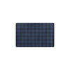 Navy Blue Tartan Plaid Pattern Kitchen Mat