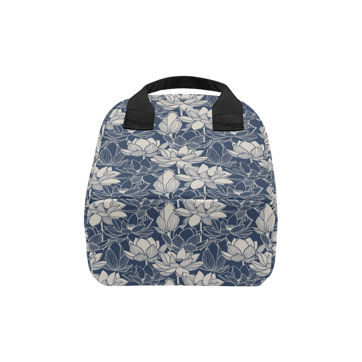 Water Lily Pattern Print Design WL04 Insulated Lunch Bag