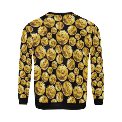 Bitcoin Pattern Print Design DO05 Men Long Sleeve Sweatshirt